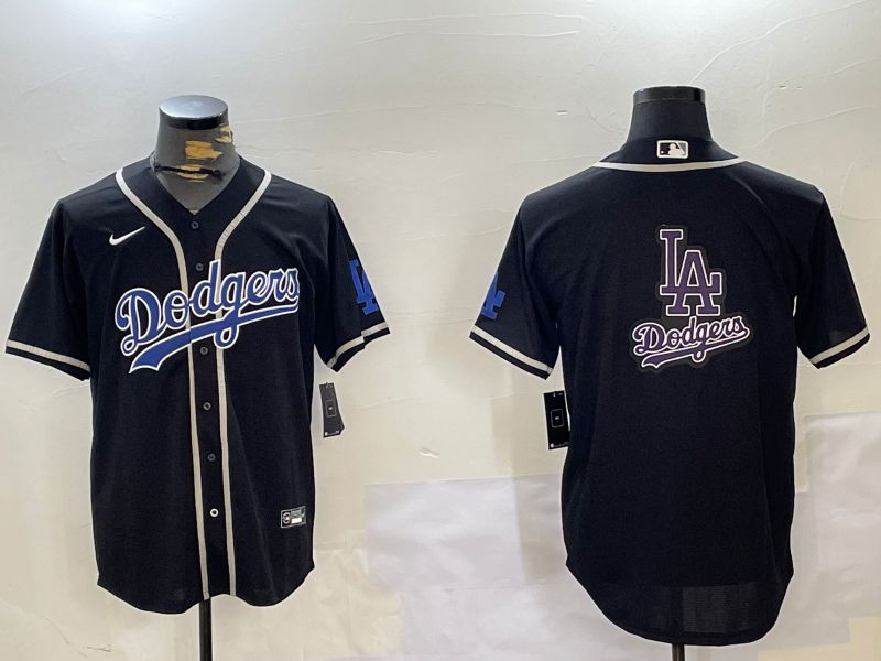 Men Los Angeles Dodgers Blank Black Game 2024 Nike MLB Jersey style 11206